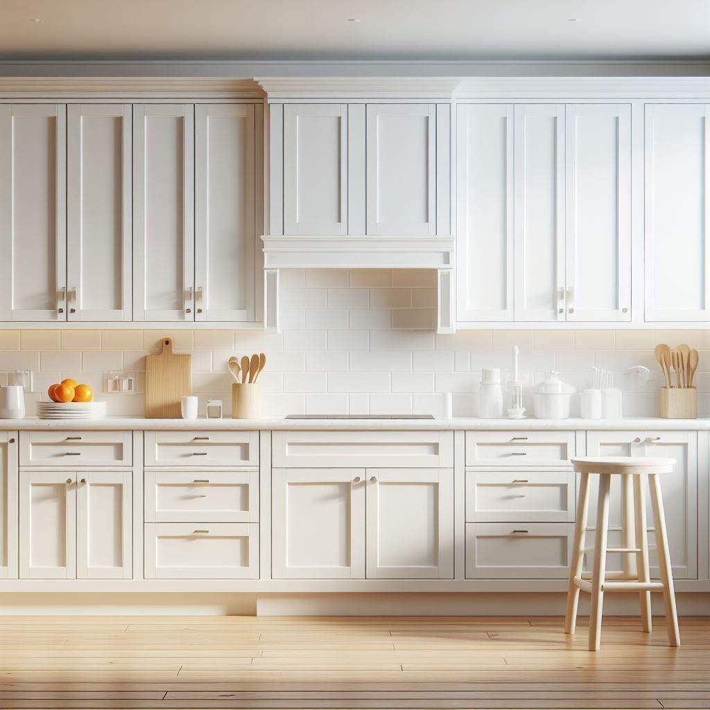 Transitional style kitchen cabinet close-up