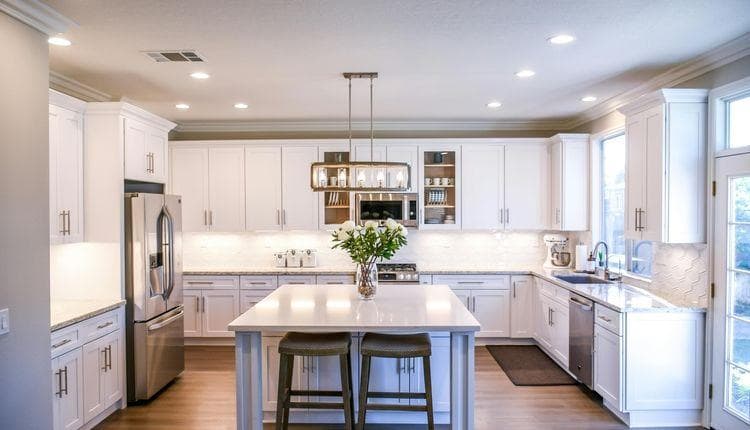 Industrial cabinet kitchen installation
