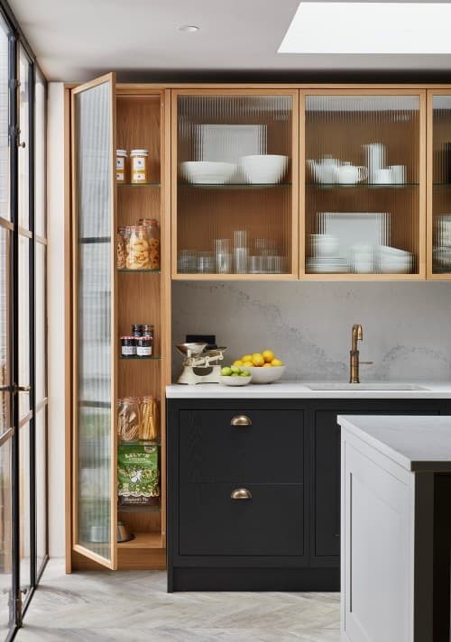 Industrial cabinets in kitchen